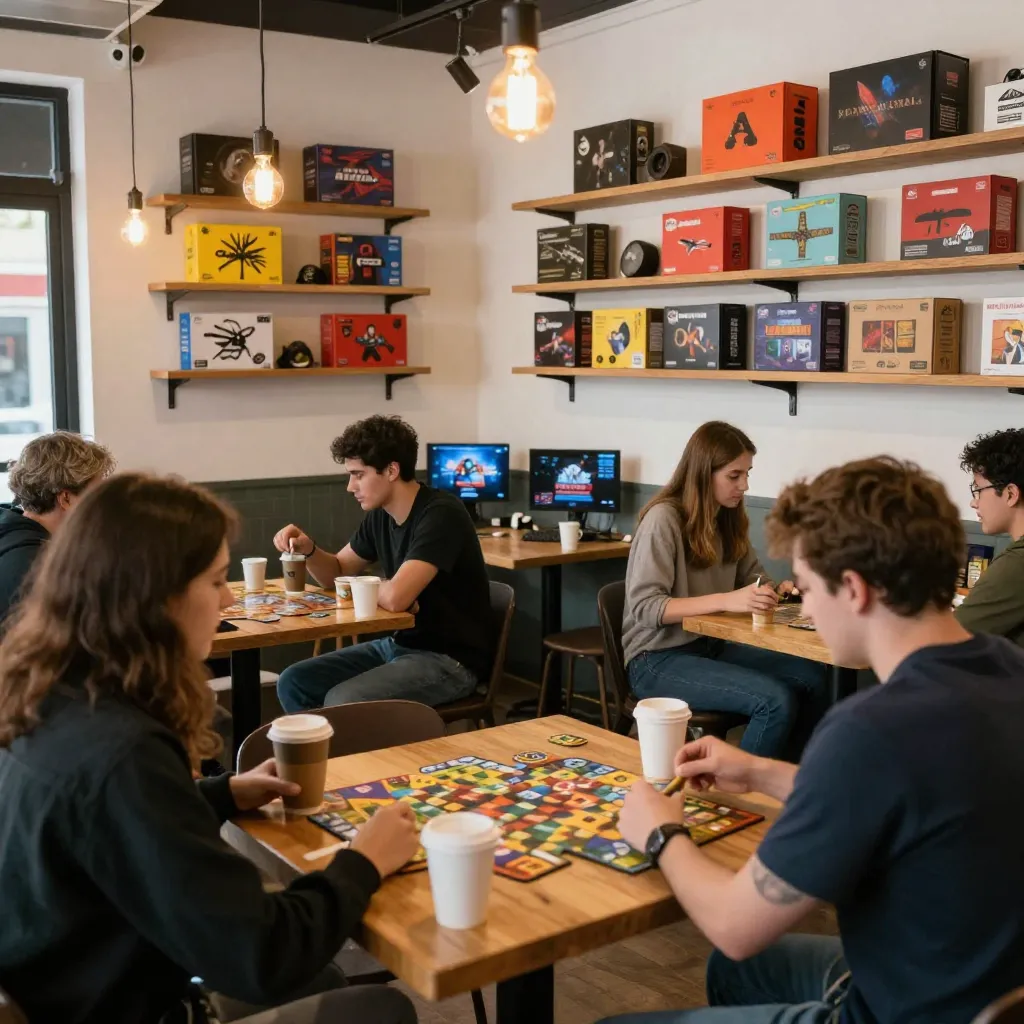 Friends enjoying board games together
