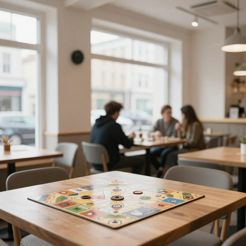 Colorful board game setup